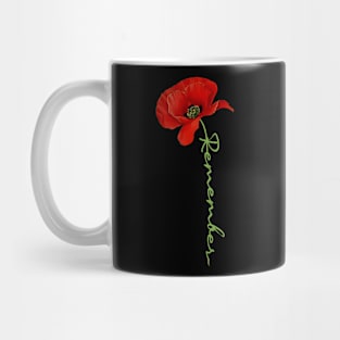 Patriotic Red Poppy Flowers Design Veterans And Memorial Day Mug